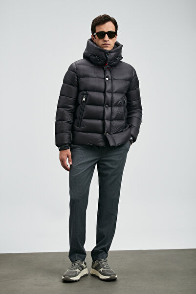 Lufian Marty Goose Feather Men's Coat Black