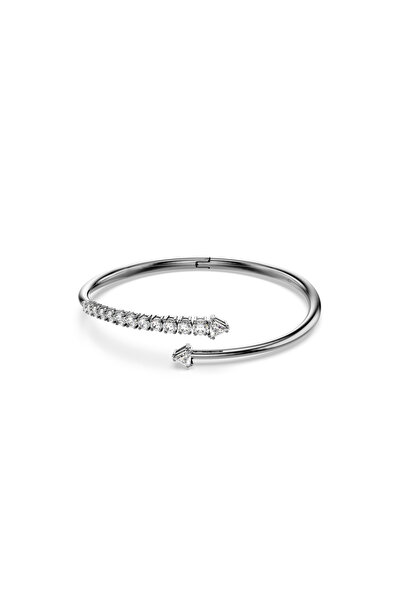 Swarovski Sublima Bileklik, Beyaz, Rutenyum kaplama