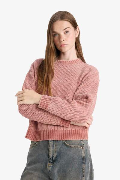 DeFacto Regular Fit Crew Neck Chenille Sweater C6227Ax25Cw