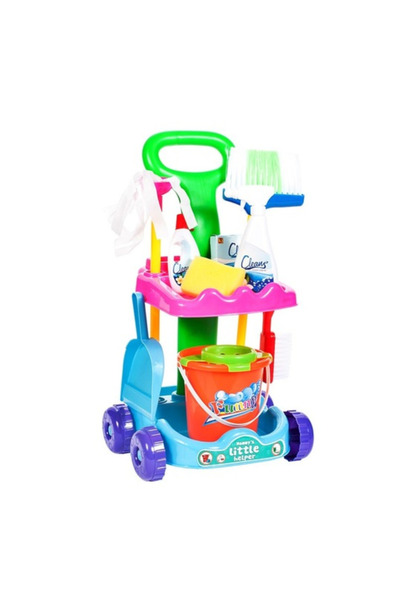 Krista Joc de rol, set complet de curățenie cu cărucior, 618-2, 14 piese, albastru