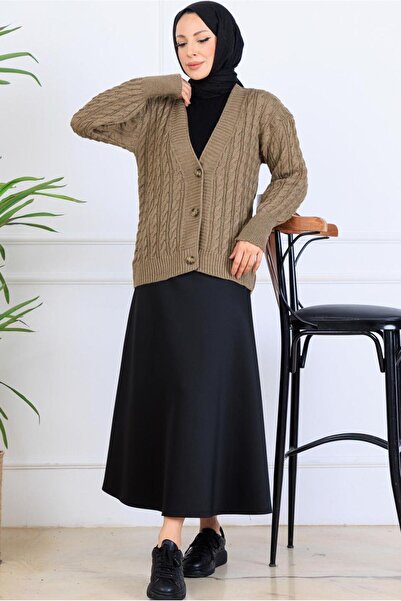 TRENDTESETTÜR Women's Mink Knitwear Cardigan t 0004