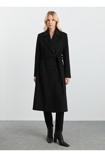 Selen Siyah Kadın Manto 25KSL9532