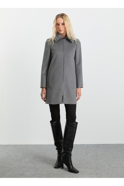 Selen Gri Kadın Kaban 25KSL9529