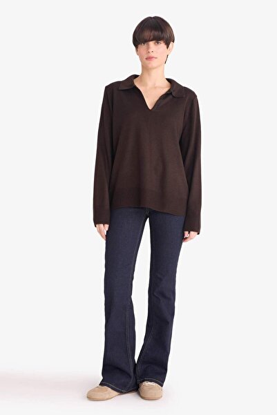 DeFacto Regular Fit Polo Neck Knitwear Sweater F0405Ax25Wn