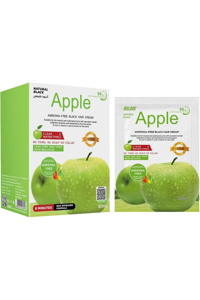 BSY كريم تلوين الشعر مالانو أبل خالي من الأمونيا أسود طبيعي - 10 × 30 مل