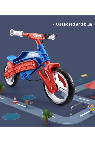 Krista Bicicletă fără pedale, pentru echilibru, Navigator, roșie cu albastru