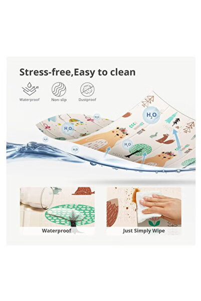 Generic Foldable baby play mat, suitable for baby play and tummy time foam baby floor mat