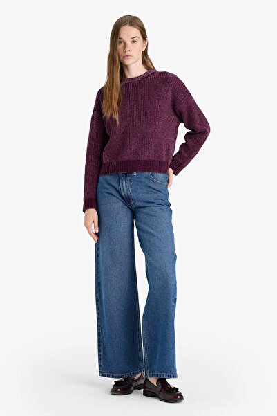 DeFacto Regular Fit Crew Neck Chenille Sweater C6227Ax25Cw