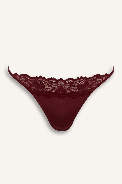 DeFacto Lace Detailed Satin Panties-Fall in Love F9390Ax25Wn