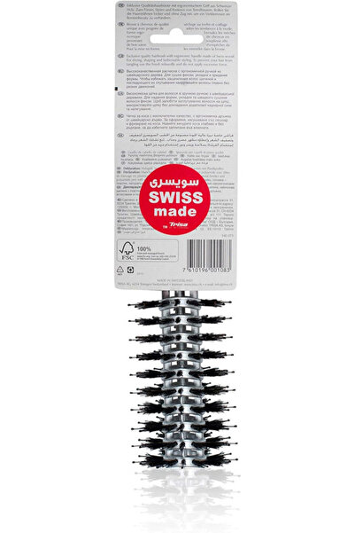 Trisa Hairbrush styling volume swiss made Pure bristles & nylon styling pins