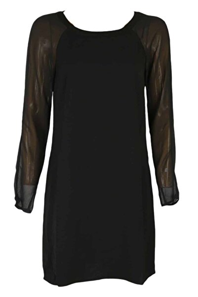 Naf Naf Taylor Black Dress - XXL, Black, 100% Polyester