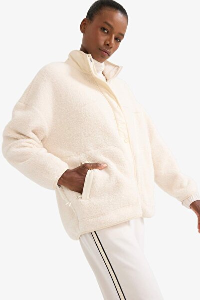 DeFacto Defactofit Oversized Wide Fit Fleece Inside Plush Coat E9258Ax25Au