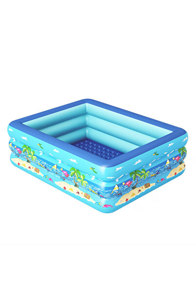 Krista Inflatable swimming pool with inflatable floor, rectangular 180 x 135 x 55 cm