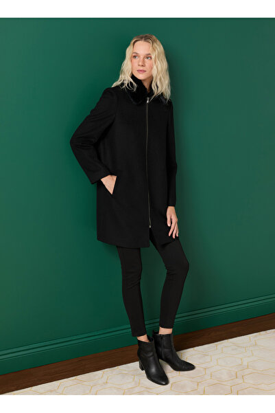 Selen Siyah Kadın Standart Kaban 25KSL9529