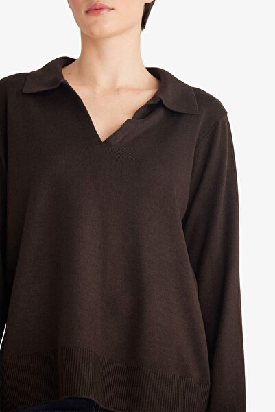 DeFacto Regular Fit Polo Neck Knitwear Sweater F0405Ax25Wn