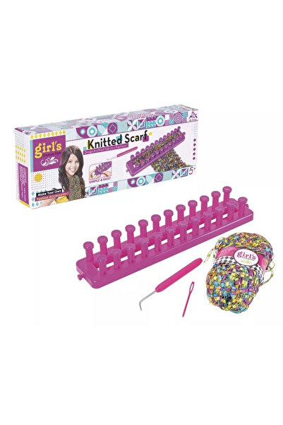 Krista Set de tricotat creativ, cu 2 rânduri de mașini de tricotat, eșarfă mu...