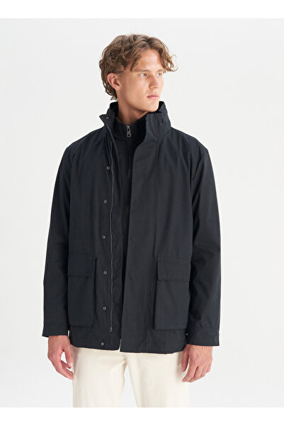 WRANGLER Black Men's Parka W2520422001 Black Parka