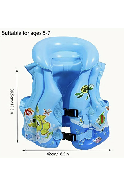 Krista Inflatable vest with print, blue M