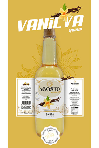 AGOSTO Vanilya (Vanilla) Şurup 750 ml-Kahve Şurubu