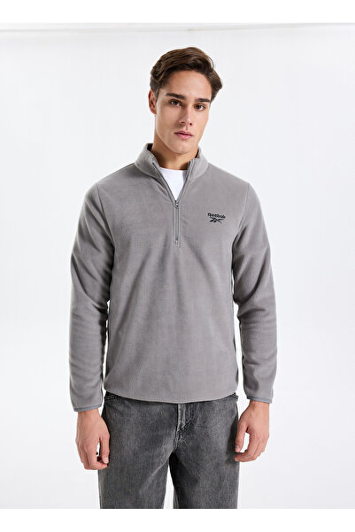 Reebok Cn 10907 Pier Polar Hz Gray Regular Fit Straight Men's Zip Jacket