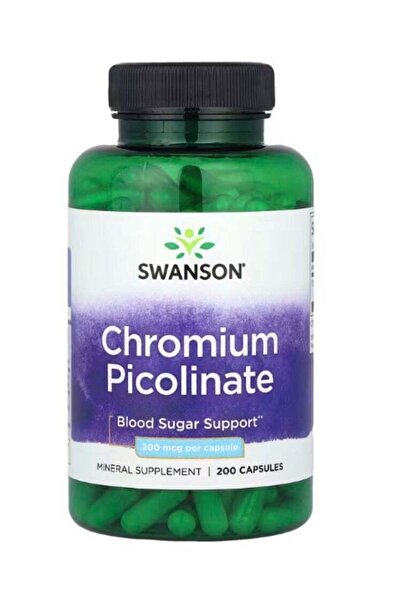 SWANSON بيكولينات الكروم، 200 ميكروغرام، 200 كبسولة