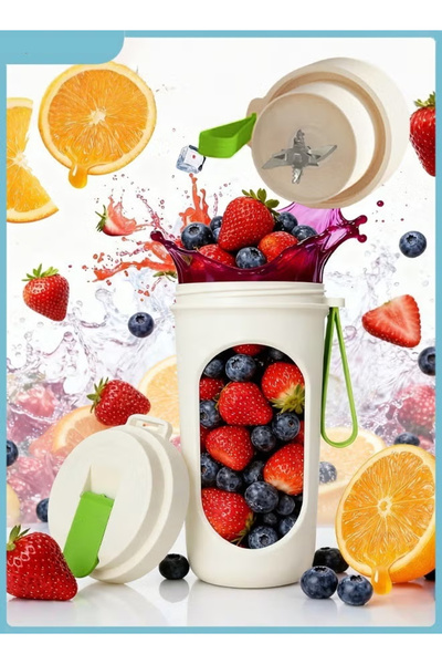 Generic Portable Blender, Blender Juicer Juice Cup Fruit Blender Portable Fruit Cup with 12 Blades Juice Cup