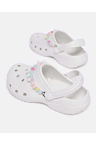 REDTAG Senior Girls White Beads Clog