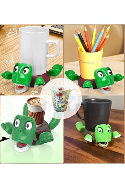 Generic Turtle Coaster Funny Turtle Cup Holder with Surprise Expression for Home Bar Office