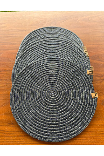 Home Inn Home Textile 6-Piece Round Placemat Set – Easy to Clean, for Modern Tables