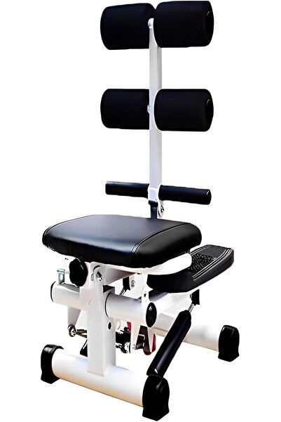 Alcoach Adjustable Mini Stepper with Air Pedal, Resistance Band and LCD, 130kg