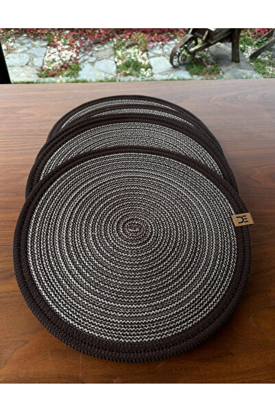 Home Inn Home Textile 6-Piece Round Placemat Set – Easy to Clean, for Modern Tables