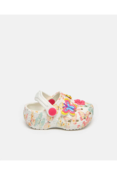 REDTAG Infant Girls White Butterfly Clog