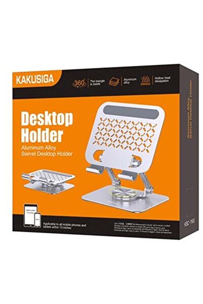 KAKU KSC-1163 Desktop Holder - Metallic Alloy, Silver