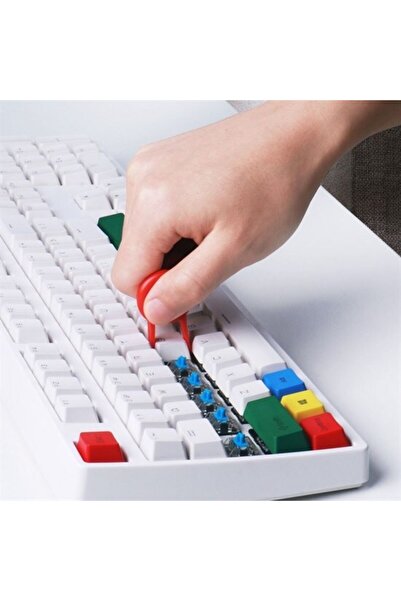 Go İthalat Multi-Purpose Red Precision Brush Head Computer Laptop Cleaning Brush (5273)