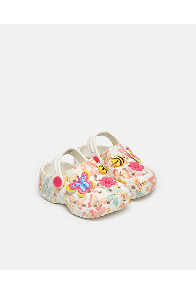 REDTAG Infant Girls White Butterfly Clog