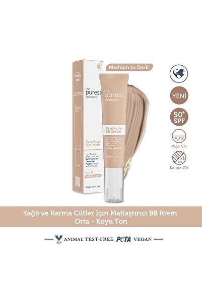 The Purest Solutions Mat BB Krem Medium 40 ml