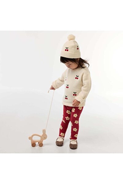 KİABİ Embroidered Cotton Beanie WHITE