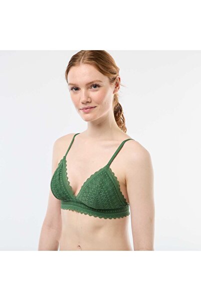 KİABİ حمالة صدر مثلثة من الدانتيل باللون الأخضر