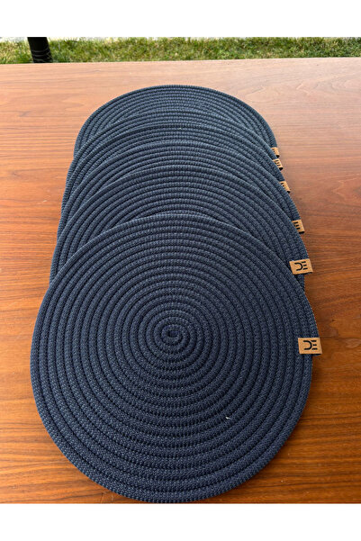 Home Inn Home Textile 6-Piece Round Placemat Set – Easy to Clean, for Modern Tables