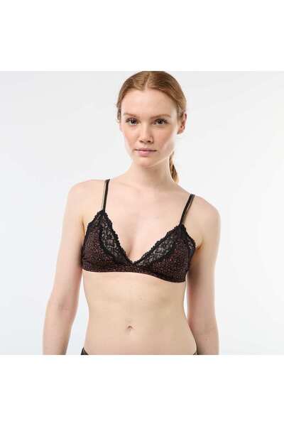 KİABİ Printed Wireless Triangle Bra BROWN