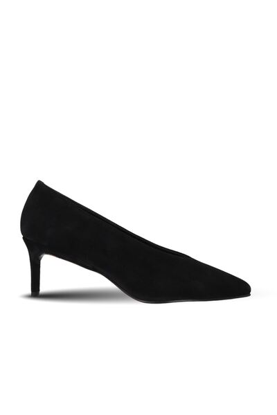 Bueno Shoes Black Suede Women's Heeled Shoes 39Wa2881