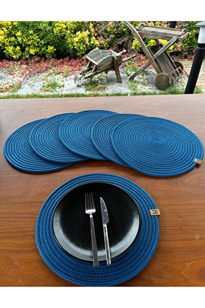 Home Inn Home Textile 6-Piece Round Placemat Set – Easy to Clean, for Modern Tables