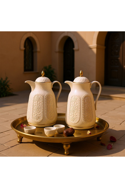 Rose Rose Thermos Set for Coffee and Tea, 1 Liter, 2 Pieces