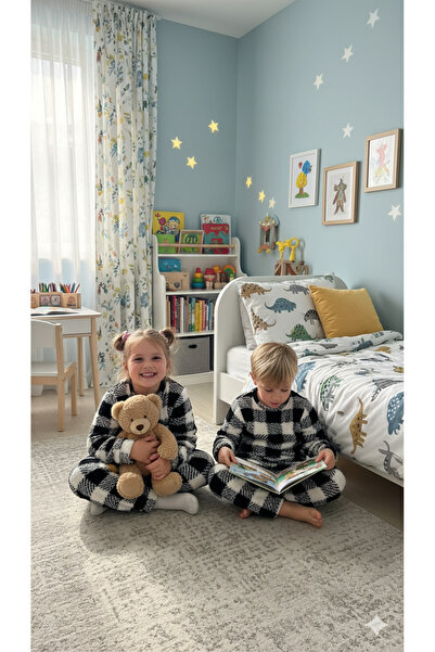 sleeproom Σετ πιτζάμες από βελούδινο καρό για αγόρια και κορίτσια