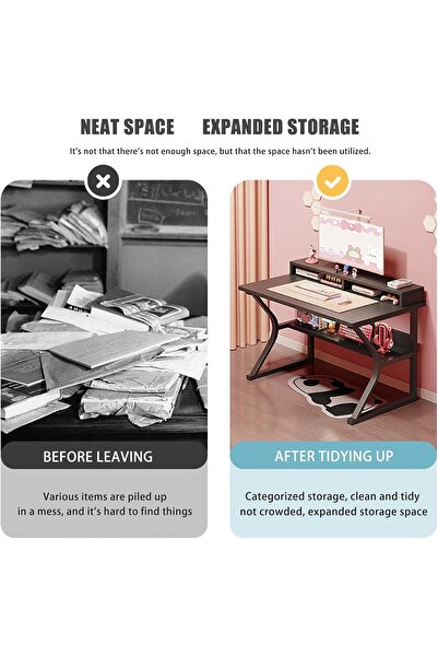 AZZHAAR Gaming Desktop Computer Desk,Home Office Desk,Versatile Gaming and Study Solution for Modern Homes