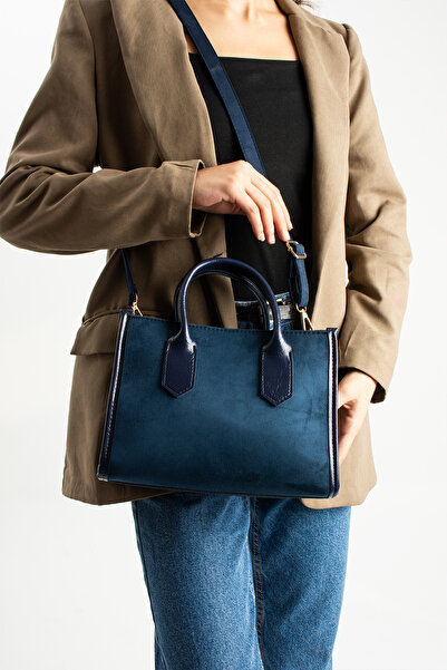 Night Cellina Model Suede Women's Hand and Shoulder Bag