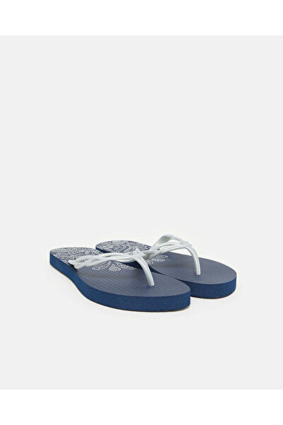 REDTAG Women Blue With Silver Strap Flipflop