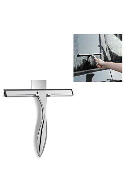 Generic مكشطة زجاج من الفولاذ المقاوم للصدأ، أداة تنظيف نوافذ المنزل والممسحة، شفرة تنظيف المرآة للأسطح