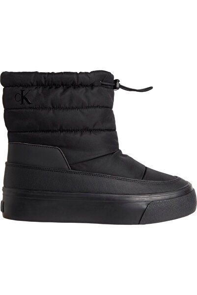 Calvin Klein Kadın Büzgülü Kapitoneli Platform Kar Botu - Siyah