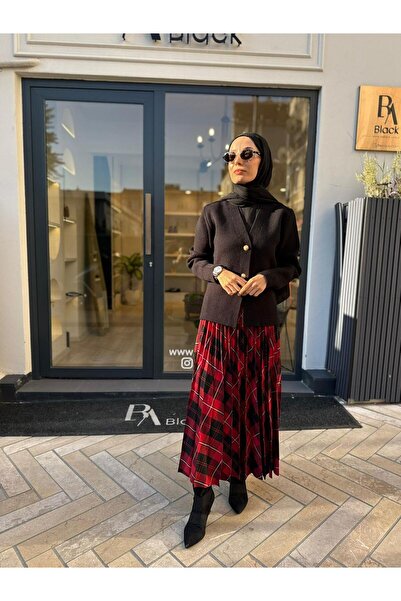 MissWhence 38902 Pleated Women's Skirt Red